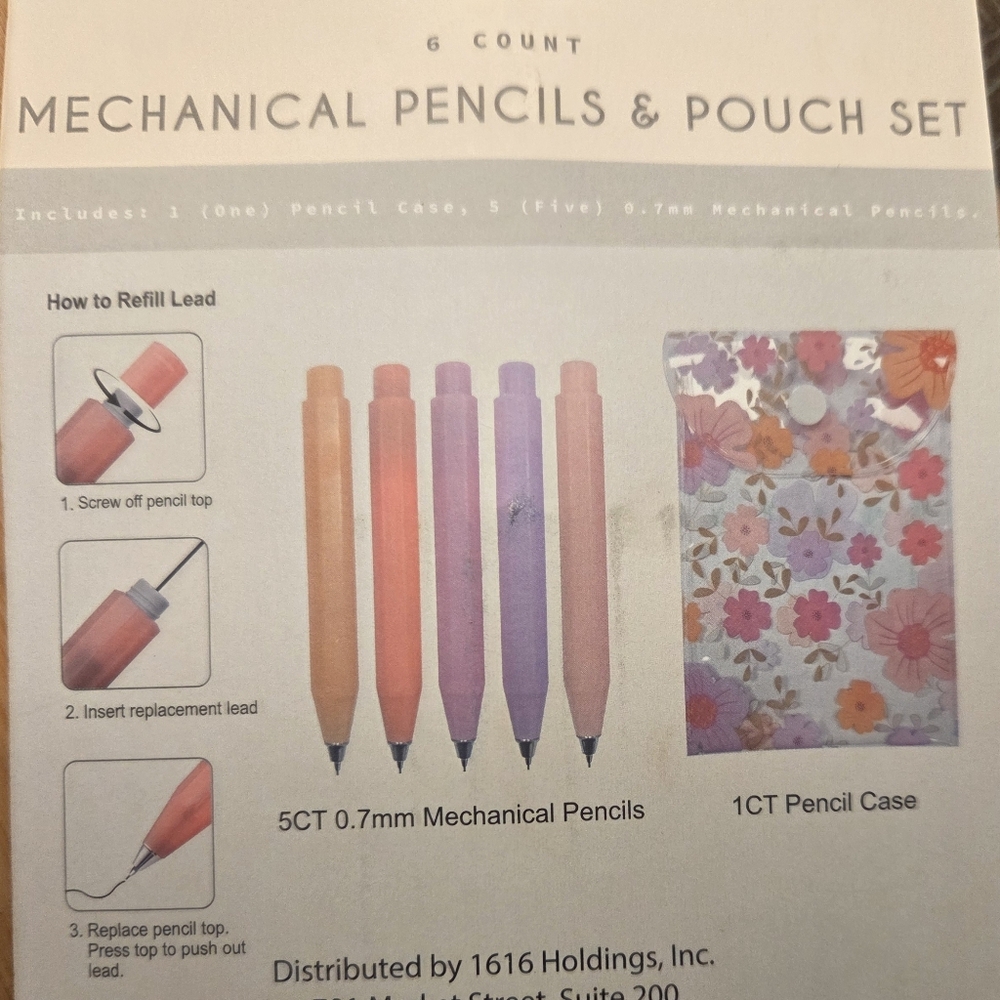 Pink and Gold Floral Sketch Notebook with Pen And Pencil Set | 3 Set Bundle - Picture 7 of 7